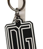 Dolce & Gabbana Elegant Silver & Rubber Designer Keyring