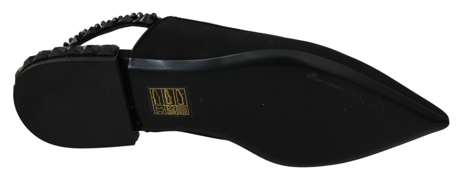 Dolce &amp; Gabbana Élégantes ballerines à bride arrière en soie mélangée avec cristaux