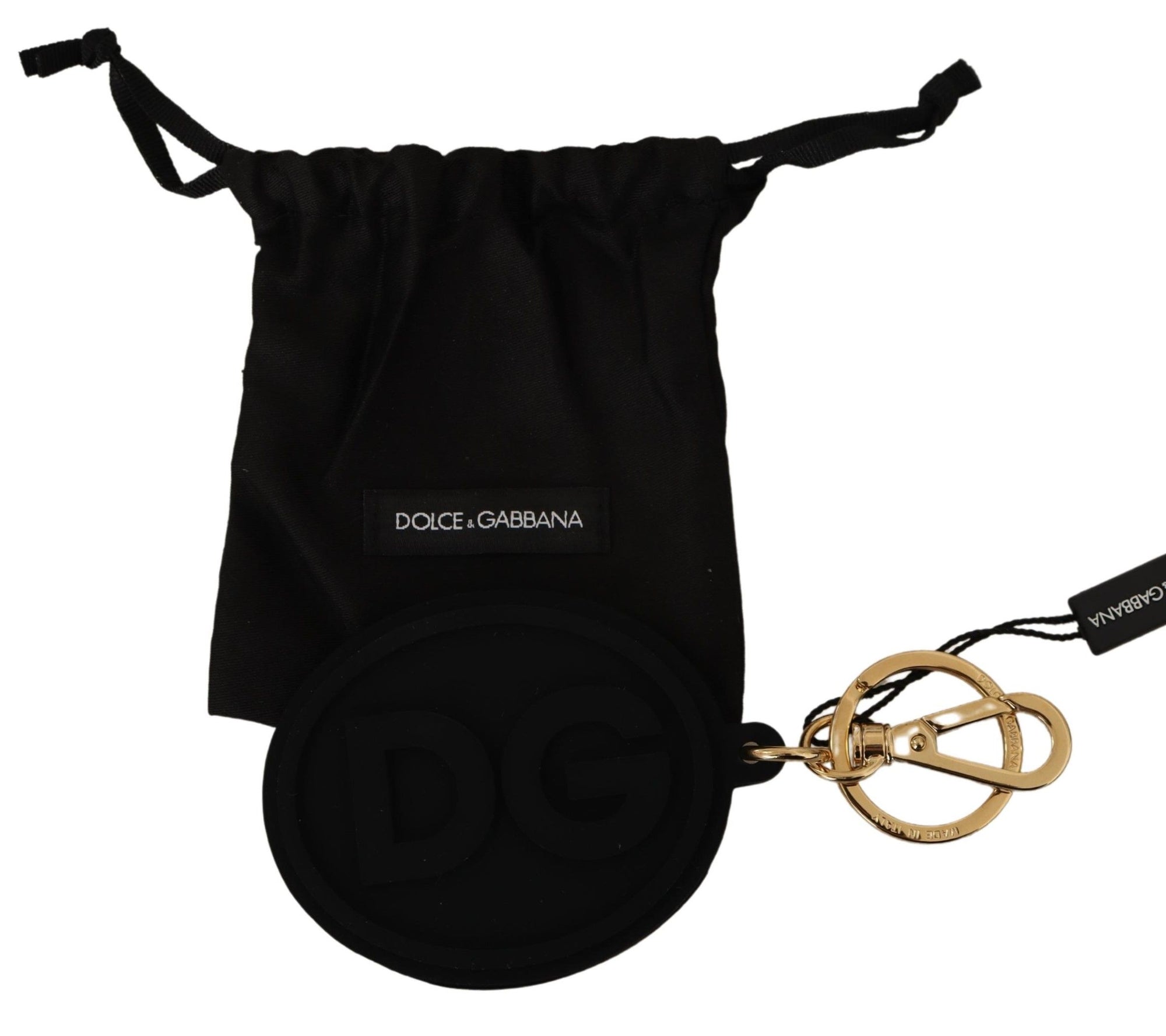 Porte-clés élégant noir et or Dolce &amp; Gabbana