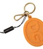 Porte-clés et breloque de sac Dolce &amp; Gabbana en or orange époustouflant