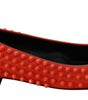 Chaussures plates pointues en cuir orange vif Philipp Plein