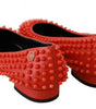 Chaussures plates pointues en cuir orange vif Philipp Plein