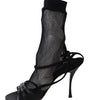 Dolce & Gabbana Chic Black Mesh Stiletto Sandals