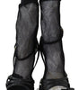 Dolce & Gabbana Chic Black Mesh Stiletto Sandals