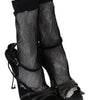 Dolce & Gabbana Chic Black Mesh Stiletto Sandals