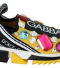 Baskets Sorrento jaunes à ornements Dolce &amp; Gabbana