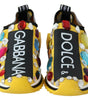 Baskets Sorrento jaunes à ornements Dolce &amp; Gabbana