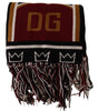 Dolce & Gabbana Multicolor Wool Knit DG King Shawl Wrap Scarf