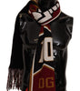 Dolce & Gabbana Multicolor Wool Knit DG King Shawl Wrap Scarf