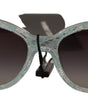 Dolce &amp; Gabbana Sicilian Lace Crystal Acetate Sunglasses