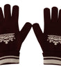 Dolce & Gabbana Red White D&G Logo Crown Cashmere Gloves