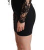 Dolce & Gabbana Black Fitted Lace Top Bodycon Mini Dress