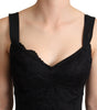 Dolce & Gabbana Black Floral Lace Bodysuit Hot Pants Dress