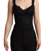 Dolce & Gabbana Black Floral Lace Bodysuit Hot Pants Dress