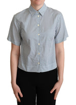 Polo élégant en coton à pois Dolce & Gabbana