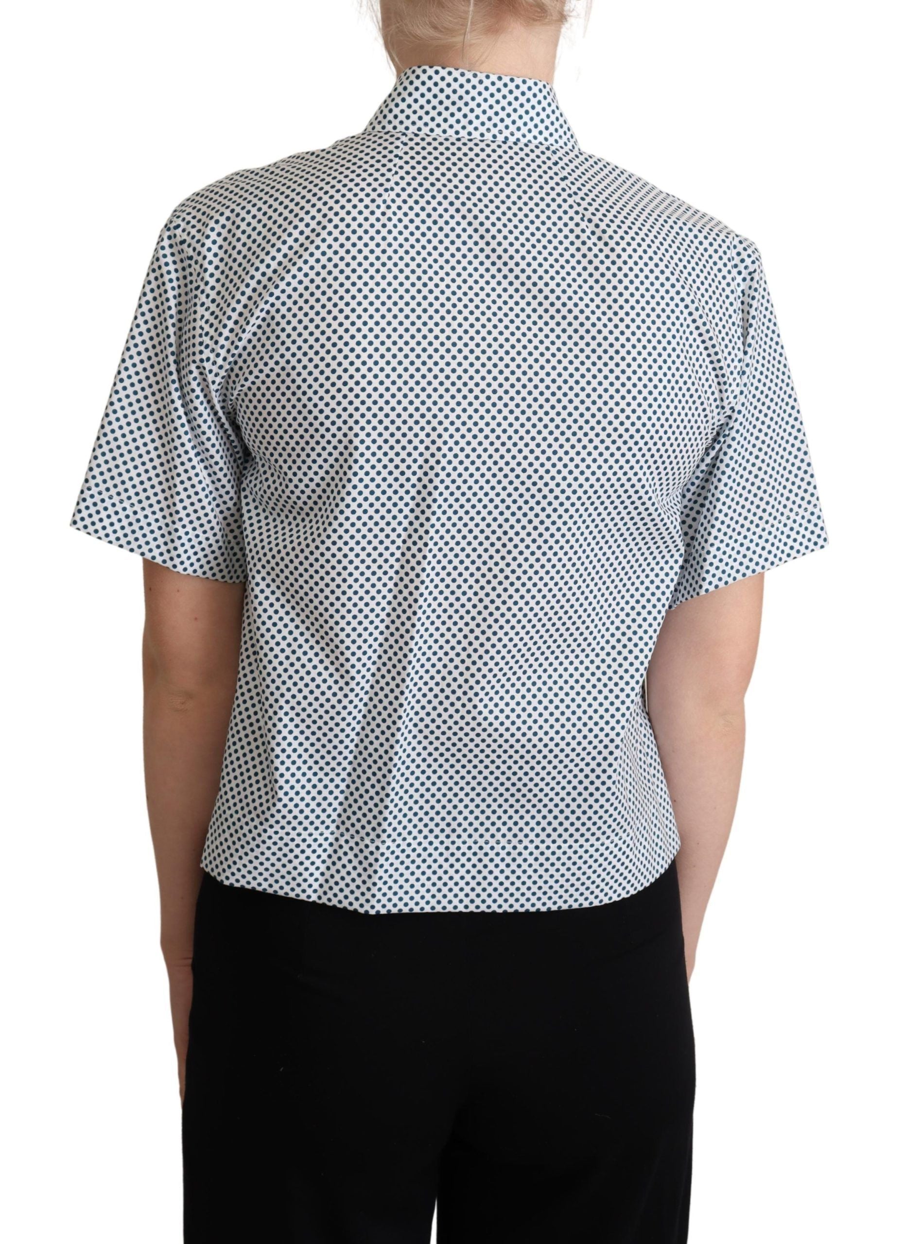 Polo élégant en coton à pois Dolce & Gabbana