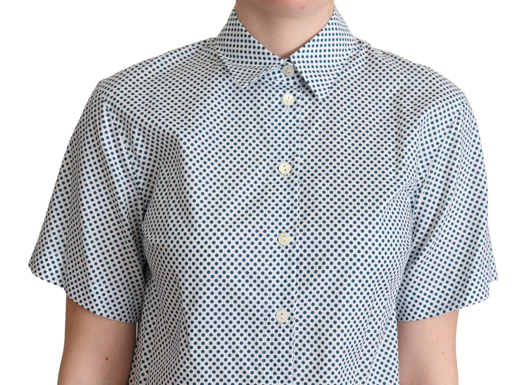 Polo élégant en coton à pois Dolce & Gabbana