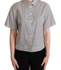 Dolce & Gabbana Black Polka Dot Collared Shirt White
