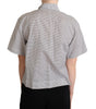Dolce & Gabbana Black Polka Dot Collared Shirt White