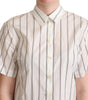 Polo élégant en coton à rayures Dolce & Gabbana