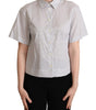 Polo à manches courtes à pois gris chic Dolce & Gabbana