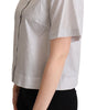 Polo à manches courtes à pois gris chic Dolce & Gabbana