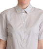 Polo à manches courtes à pois gris chic Dolce & Gabbana