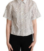 Dolce & Gabbana White Circles Dots Collared Button Up Shirt