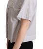 Dolce & Gabbana White Polka Dots Collared Blouse Shirt