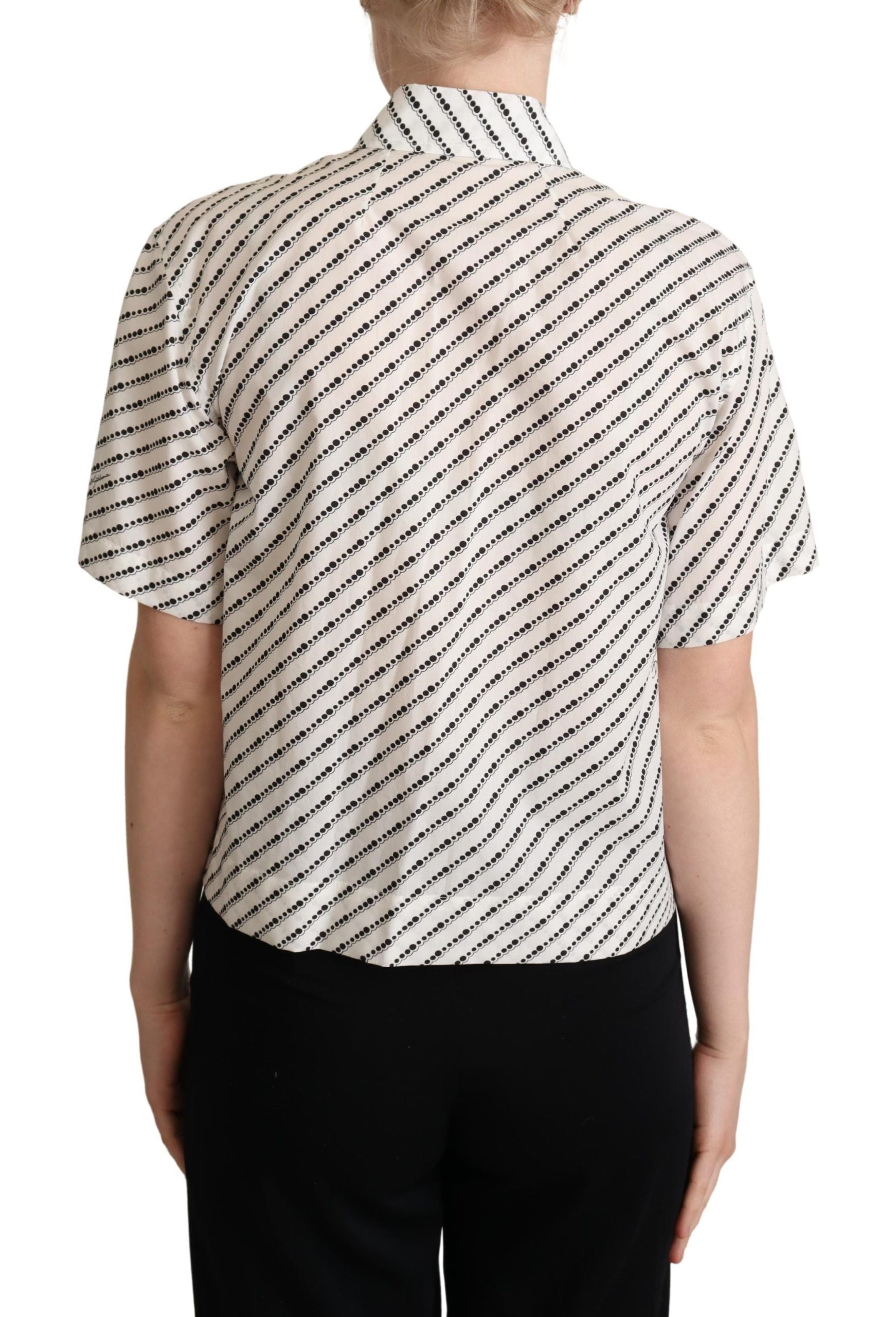 Polo élégant en coton à pois Dolce & Gabbana