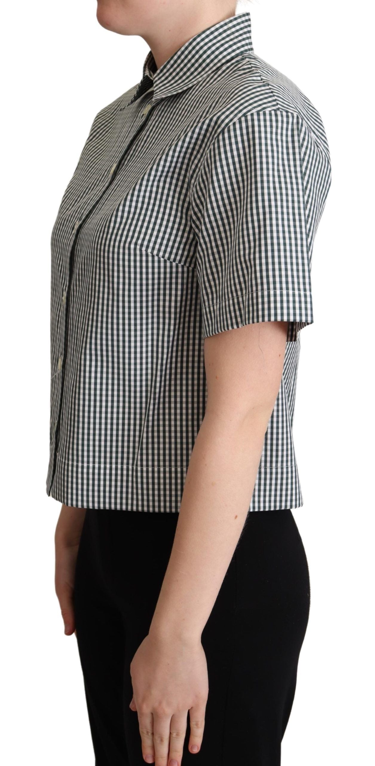 Polo élégant en coton à carreaux Dolce & Gabbana