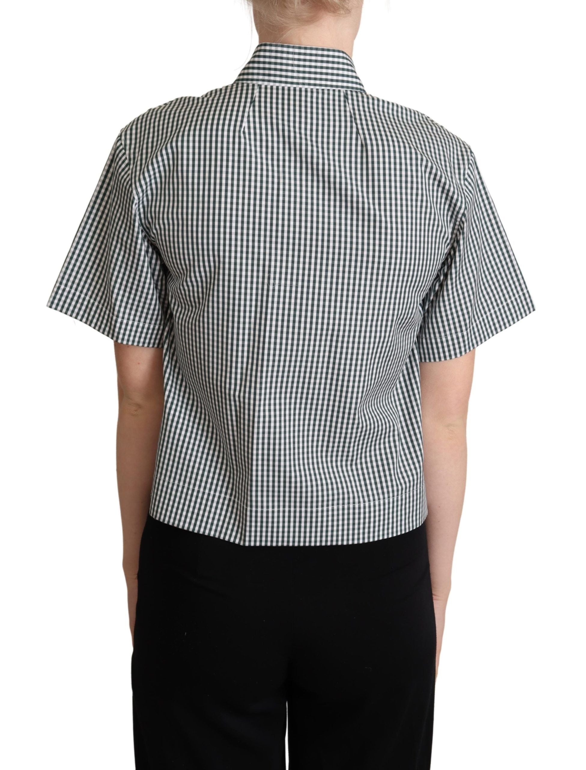 Polo élégant en coton à carreaux Dolce & Gabbana