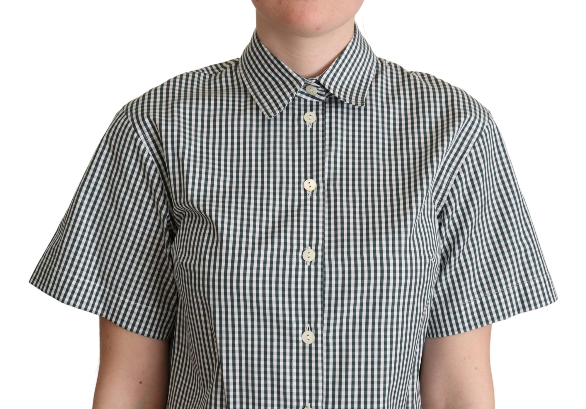 Polo élégant en coton à carreaux Dolce & Gabbana