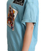Dolce & Gabbana BLue Queen Of Hearts Card Sweater T-shirt