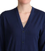 Dolce & Gabbana Blue Virgin Wool Button Down Cardigan Sweater