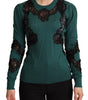 Dolce & Gabbana Green Wool Crewneck Sweater
