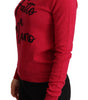 Dolce & Gabbana Pink Embroidered Cashmere Wool Pullover Sweater