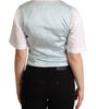 Dolce & Gabbana Mint Green Floral Silk Waistcoat Vest