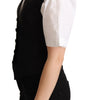 Dolce & Gabbana Black Silk Sleeveless Waistcoat Vest