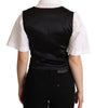 Dolce & Gabbana Black Silk Sleeveless Waistcoat Vest