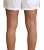 Maillot de bain élégant Dolce & Gabbana blanc à motif KING