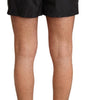 Dolce & Gabbana Elegant Black KING Motive Swim Trunks