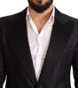 Dolce &amp; Gabbana Elegant Black Metallic Slim Fit Blazer Jacket