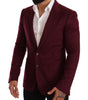 Dolce &amp; Gabbana Elegant Maroon Bordeaux Cashmere Blazer