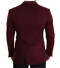 Dolce &amp; Gabbana Elegant Maroon Bordeaux Cashmere Blazer