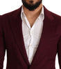 Dolce &amp; Gabbana Elegant Maroon Bordeaux Cashmere Blazer