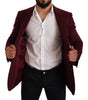 Dolce &amp; Gabbana Elegant Maroon Bordeaux Cashmere Blazer