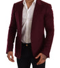 Dolce &amp; Gabbana Elegant Maroon Bordeaux Cashmere Blazer