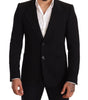 Dolce &amp; Gabbana Elegant Slim Fit Black Cotton Blazer