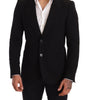 Dolce &amp; Gabbana Elegant Slim Fit Black Cotton Blazer